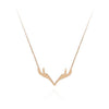 Wholesale Titanium Steel Antler Geometric Style Women's Necklace Cross Chain