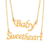 Wholesale Titanium Steel Baby Letter Pendant Necklace With Geometric Pattern And Electroplating For Women