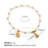 Wholesale 316L Stainless Steel Bamboo Beaded Geometric Style Bracelet For Women With Electroplating Treatment