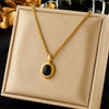 Wholesale Titanium Steel Beaded Butterfly Star Hollow Eye Pendant Round Bead Necklace Fashion Retro Style Electroplated