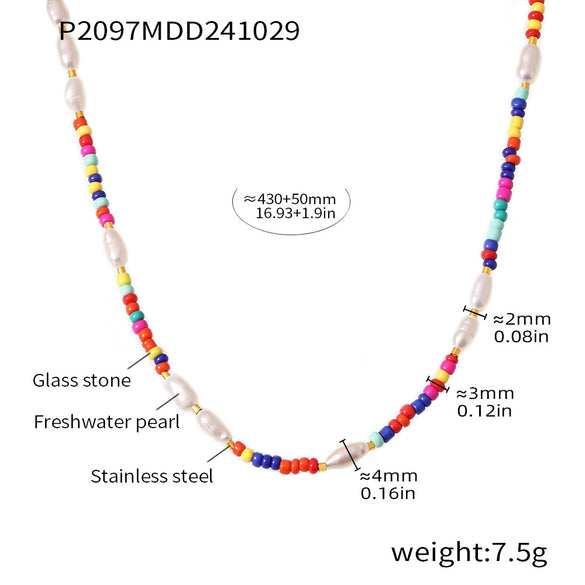 Wholesale 316L Stainless Steel Beaded Cat's Eye Stone Water Drop Collarbone Necklace Geometric Style Electroplated For Unisex