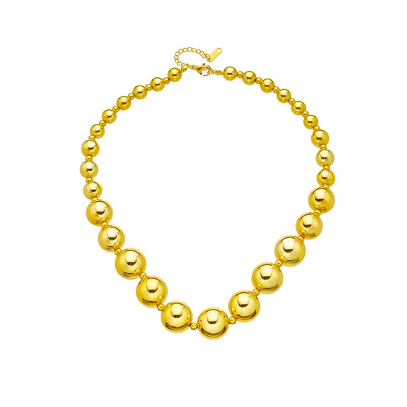 Wholesale Titanium Steel Beaded Necklace With Geometric Pendant Electroplated For Women And Men