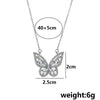 Wholesale Titanium Steel Bow Geometric Electroplated Ochain Women's Necklace Jewelry
