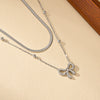 Wholesale Titanium Steel Bow Jewelry Electroplated For Women