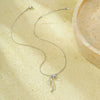 Wholesale Titanium Steel Bow Pendant Collarbone Necklace 18K Gold Plated Fashion Jewelry