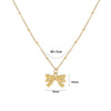 Wholesale Titanium Steel Bow Pendant Necklace For Women With 18K Gold Plating