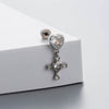Wholesale Titanium Steel Bow Shape Zircon Earrings For Women With Fairy Style