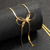 Wholesale Titanium Steel Bow Snake Bone Chain Necklace With Electroplating For Women And Men