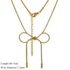 Wholesale Titanium Steel Bow Snake Bone Chain Necklace With Electroplating For Women And Men