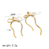 Wholesale Titanium Steel Bow Tie Earrings And Ring For Women 18K Goldplated With Zirconia Design Highend Jewelry