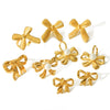 Wholesale Titanium Steel Bow Tie Earrings And Ring For Women 18K Goldplated With Zirconia Design Highend Jewelry
