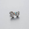 Wholesale Titanium Steel Bow Zirconia Fairy Style Women's Earrings