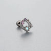 Wholesale Titanium Steel Bow Zirconia Fairy Style Women's Earrings