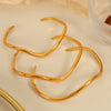 Wholesale 316L Stainless Steel Bracelet Retro Fashion Geometric Electroplated Design