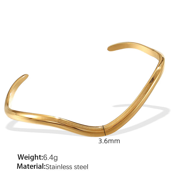 Wholesale 316L Stainless Steel Bracelet Retro Fashion Geometric Electroplated Design