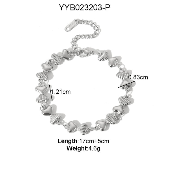 Wholesale Titanium Steel Bracelet With Drop Shape Water Drops Conch Design Light Luxury Style Electroplated