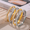 Wholesale Titanium Steel Bracelet With Electroplating Full Of Zircon Simple Style Geometric Shape All Over The Sky Star Design