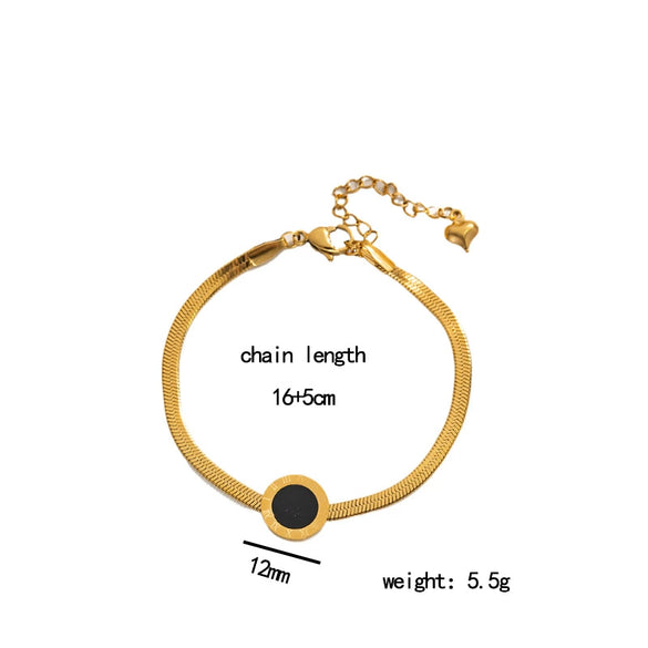 Wholesale Titanium Steel Bracelet With Roman Numeral Pattern Electroplated Fashion All Match Simple Style For Women