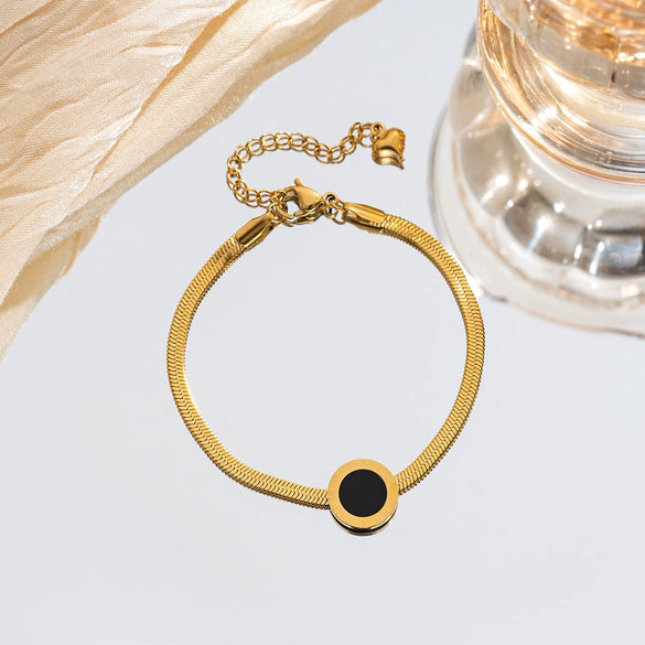 Wholesale Titanium Steel Bracelet With Roman Numeral Pattern Electroplated Fashion All Match Simple Style For Women