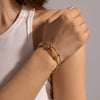 Wholesale Titanium Steel Bracelet With Steel Balls Light Luxury Simple Style Electroplated Treatment Geometric Design