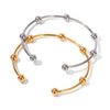 Wholesale Titanium Steel Bracelet With Steel Balls Light Luxury Simple Style Electroplated Treatment Geometric Design