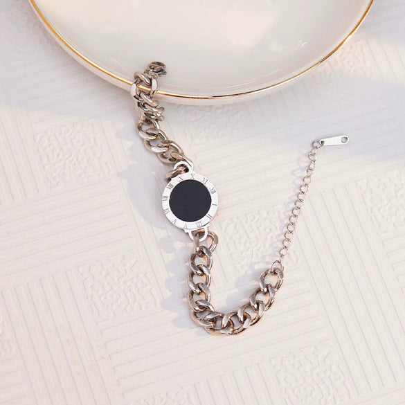 Wholesale Titanium Steel Bracelets Niche Design With Constellation Doll Heart Shape Flower Bow Wave Star Animal Zodiac Letters Numbers Text Electroplated