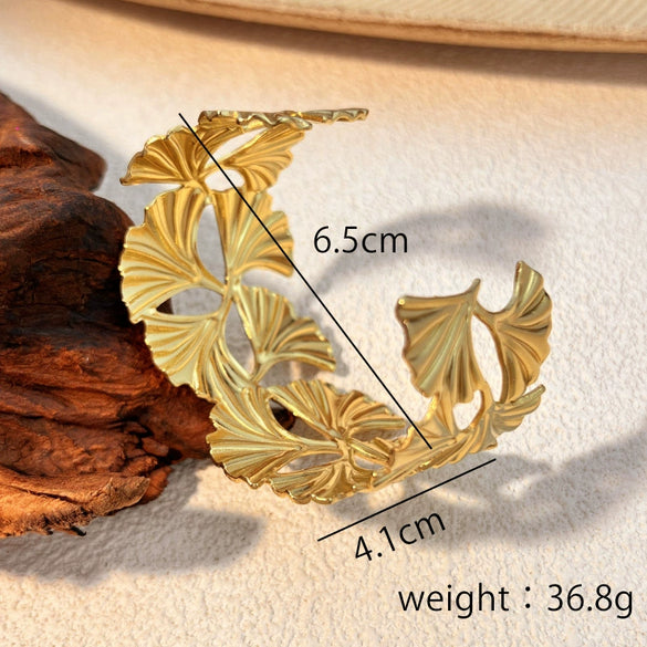 Wholesale Titanium Steel Bracelets Retro Style Geometric Gold Plated