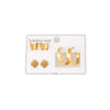 Wholesale Titanium Steel Butterfly Fourleaf Clover Circle Earrings Set For Women Simple Style Electroplated