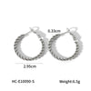 Wholesale Titanium Steel C Shaped Earrings Stainless Steel Vacuum Plated Electroplated Styling Geometric Women's Earrings