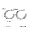 Wholesale Titanium Steel C Shaped Earrings Stainless Steel Vacuum Plated Electroplated Styling Geometric Women's Earrings