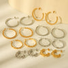 Wholesale Titanium Steel C Shaped Earrings Stainless Steel Vacuum Plated Electroplated Styling Geometric Women's Earrings