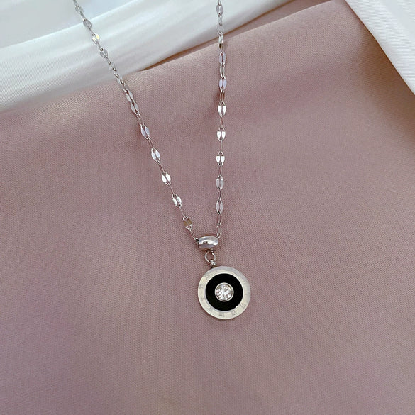 Wholesale Titanium Steel Cartoon Geometric Electroplated Necklace For Women
