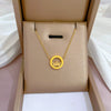 Wholesale Titanium Steel Cartoon Geometric Gold Foil Crown Necklace For Female With Electroplating
