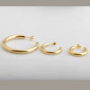 Wholesale Titanium Steel Cartoon Style Hollow Round Wire Earrings With Letters Numbers Text Pattern Vacuum Furnace Electroplated 18K Gold
