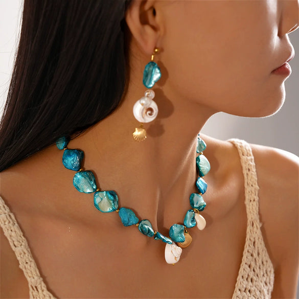 Wholesale Titanium Steel Clavicle Necklace With Geometric And Animal Elements Electroplated For Women