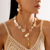 Wholesale Titanium Steel Clavicle Necklace With Geometric And Animal Elements Electroplated For Women