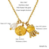 Wholesale Titanium Steel Conch Necklace With Animal Zodiac Pendant Electroplating Design Cross Chain For Women
