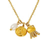 Wholesale Titanium Steel Conch Necklace With Animal Zodiac Pendant Electroplating Design Cross Chain For Women