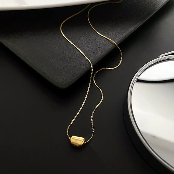 Wholesale Titanium Steel Constellation Pendant Necklace Light Luxury Geometric Style Box Chain