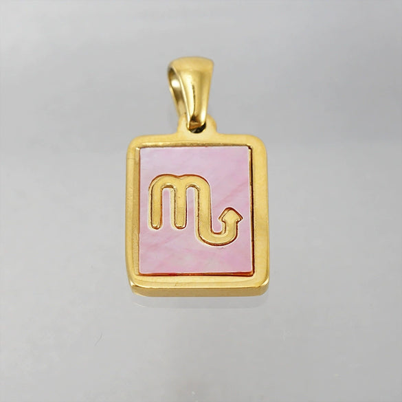 Wholesale Titanium Steel Constellation Shell Necklace For Women With 18K Gold Electroplated Pendant