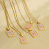Wholesale Titanium Steel Constellation Shell Necklace For Women With 18K Gold Electroplated Pendant