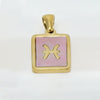 Wholesale Titanium Steel Constellation Shell Necklace For Women With 18K Gold Electroplated Pendant