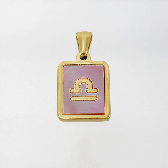 Wholesale Titanium Steel Constellation Shell Necklace For Women With 18K Gold Electroplated Pendant