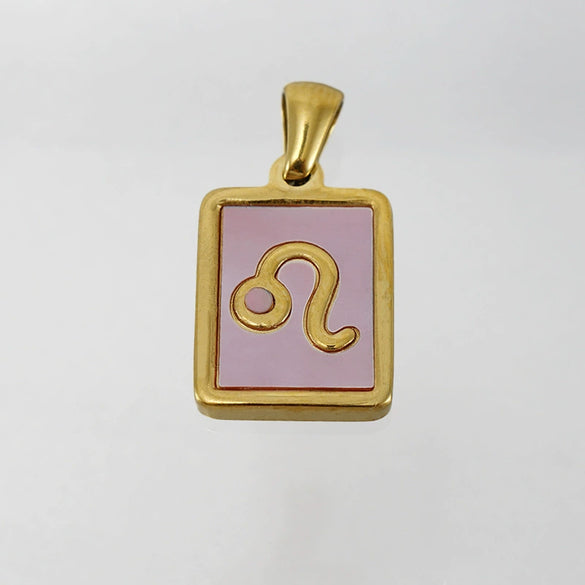 Wholesale Titanium Steel Constellation Shell Necklace For Women With 18K Gold Electroplated Pendant