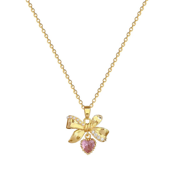 Wholesale Titanium Steel Copper Microinlay Geometric Minimalist Necklace Unisex With Real Gold Electroplating And Diamond Design