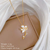 Wholesale Titanium Steel Copper Microinlay Geometric Minimalist Necklace Unisex With Real Gold Electroplating And Diamond Design