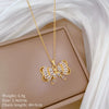 Wholesale Titanium Steel Copper Microinlay Geometric Minimalist Necklace Unisex With Real Gold Electroplating And Diamond Design