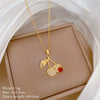 Wholesale Titanium Steel Copper Microinlay Geometric Minimalist Necklace Unisex With Real Gold Electroplating And Diamond Design