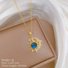Wholesale Titanium Steel Copper Microinlay Geometric Minimalist Necklace Unisex With Real Gold Electroplating And Diamond Design