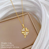 Wholesale Titanium Steel Copper Microinlay Geometric Minimalist Necklace Unisex With Real Gold Electroplating And Diamond Design